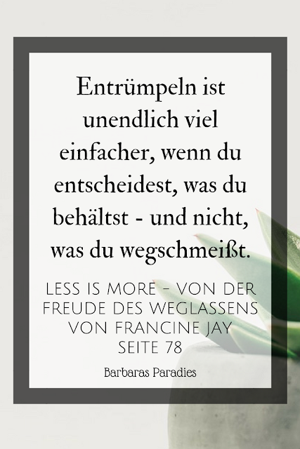 Buchrezension #154 Less is more - Von der Freude des Weglassens von Francine Jay