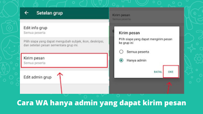 Cara Membuat Grup WhatsApp Hanya Admin Yang Dapat Mengirim Pesan