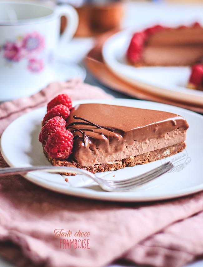 Tarte chocolat framboise