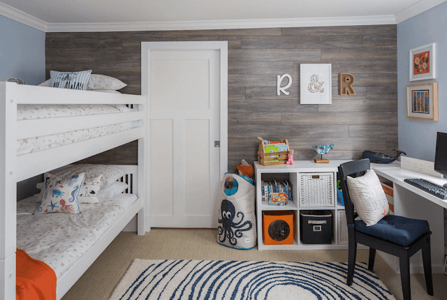 Ideas creativas para habitación compartida para una moderna habitación de niños