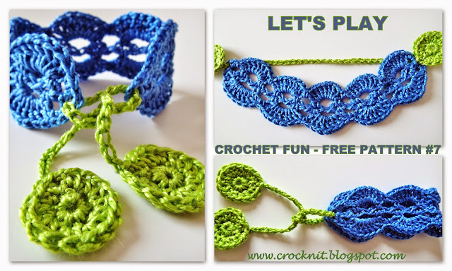 free crochet pattern bracelet wristband boho