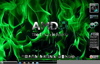 TEMA WINDOWS 7 AMD COOL WITH GADGET