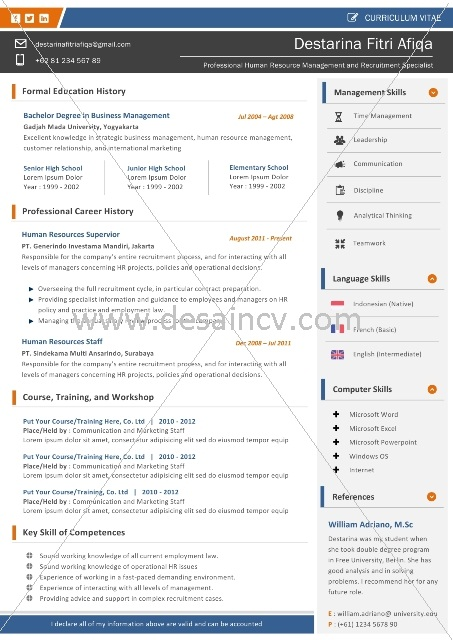 Desain CV Kreatif: Contoh CV Bahasa Inggris