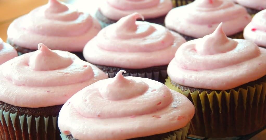 What's for Dinner?: Decadent Chocolate Cupcakes with Strawberry Buttercream