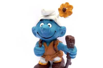 Hiker Smurf - Yellow Flower