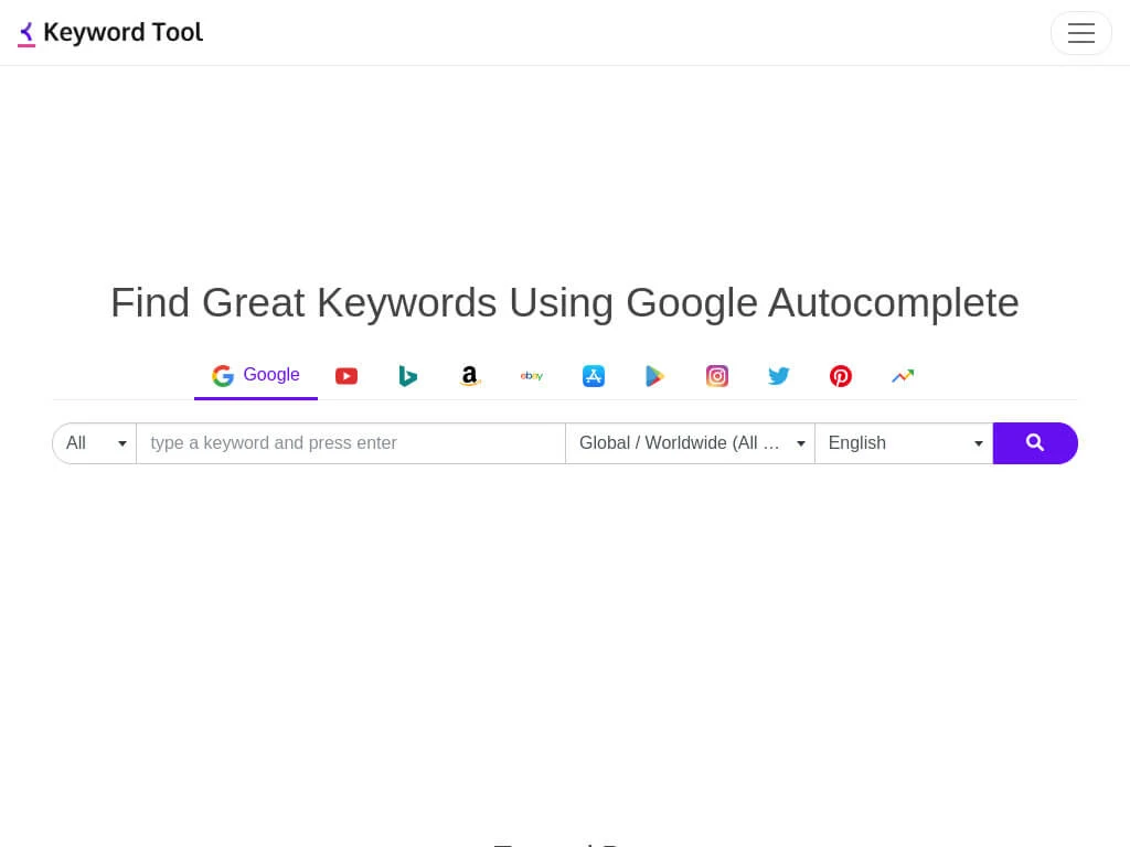 Keyword Tool