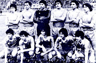 ATHLETIC CLUB DE BILBAO - Bilbao, España - Temporada 1980-81 - Urquiaga, Purroy, Aguirreoa, Guisasola, De la Fuente, Tirapu; Dani, Villar, Endika, Rojo I y Argote. ATLÉTICO MADRILEÑO 1 (Juanín) ATHLETIC CLUB DE BILBAO 0. 06/01/1981. Copa del Rey, 3ª ronda, partido de ida. Madrid, estadio de Manzanares. Otra entrada en el enlace: ATHLETIC CLUB DE BILBAO contra Atlético Madrileño 06/01/1981 Copa del Rey