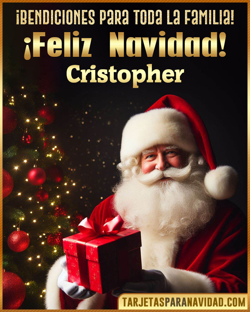 Tarjetas de Papá Noel para Cristopher