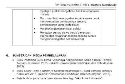 Download RPP Kurikulum 2013 Kelas 4 Semester 1 dan 2 Terbaru