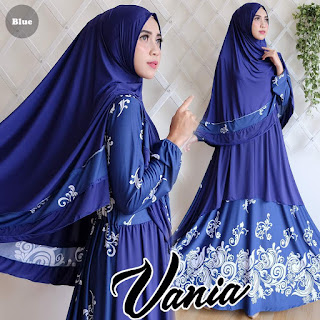 gamis spandek korea warna biru