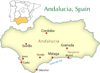 Mapa de Andalucia Provincia de la Región