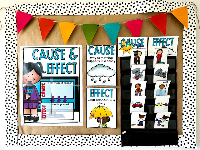 Cause and effect anchor charts, posters, activities, graphic organizers, and crafts!