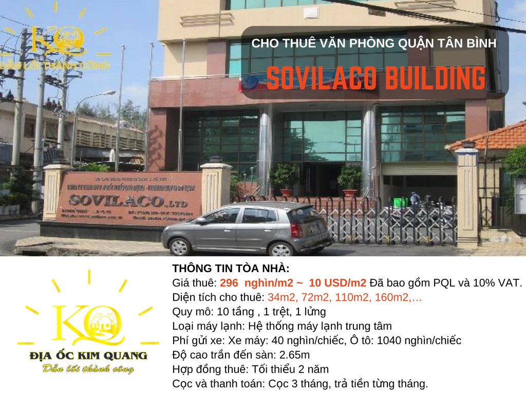 Cho thuê văn phòng quận Tân Bình Sovilaco building