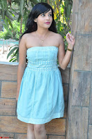 Sahana New cute Telugu Actress in Sky Blue Small Sleeveless Dress ~  Exclusive Galleries 037.jpg