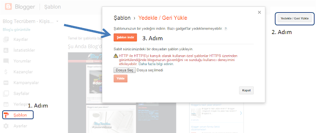 Blogger şablonu nasıl yedeklenir?