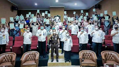 Program PTSL Kabupaten Tegal 2021 Cetak 32.666 Lembar Sertipikat Tanah Milik Warga..