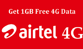 Get 1 GB 4G data Airtel for Free