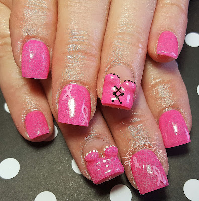 Breast Cancer Awareness boobie nails