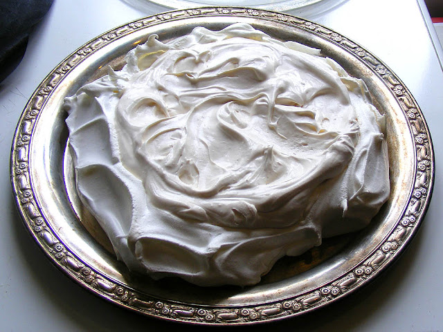 Pavlova ready for fruit decoration. Photo by Loire Valley Time Travel.