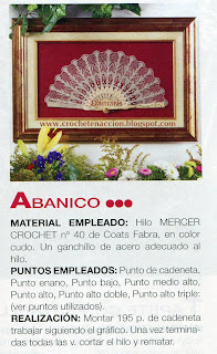 ABANICO A CROCHET PARA TEJER CON PATRON