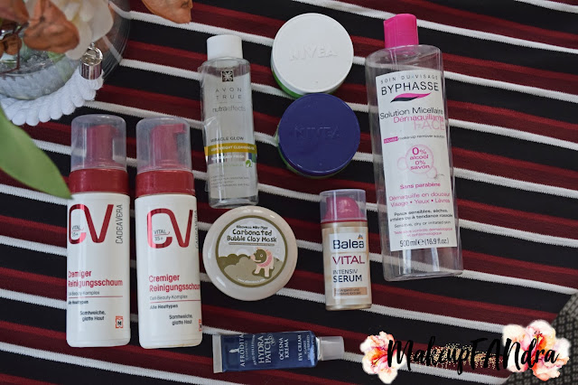 Avon ulje za skidanje šminke CV pjena za umivanje Afrodita krema za područje očiju Nivea Urban detox dnevna i noćna krema za lice Elizavecca Milky Piggy maska za lice Balea vital serum Byphasse micelarna voda