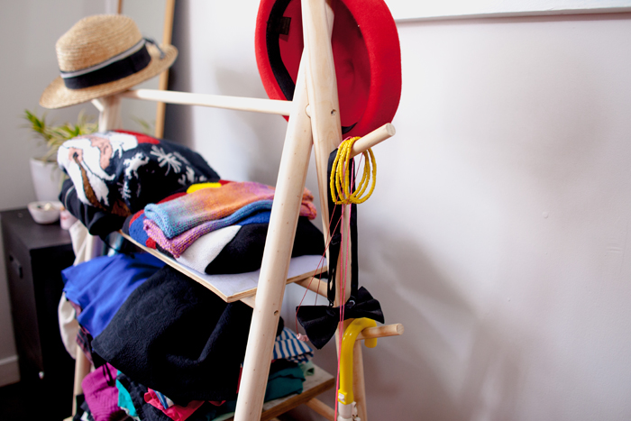 displaying accessories in room