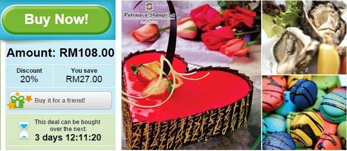 Valentine's Day Buffet at 5-Star Putrajaya Shangri-La, Groupon Malaysia, Discount, KL, Honeymoon trip to Singapore