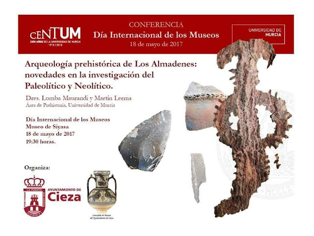 Conferencia: "Arqueología prehistórica de Los Almadenes: novedades en la investigación del Paleolítico y Neolítico".