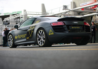 2011 Audi R8 e-Tron Rear Angle View