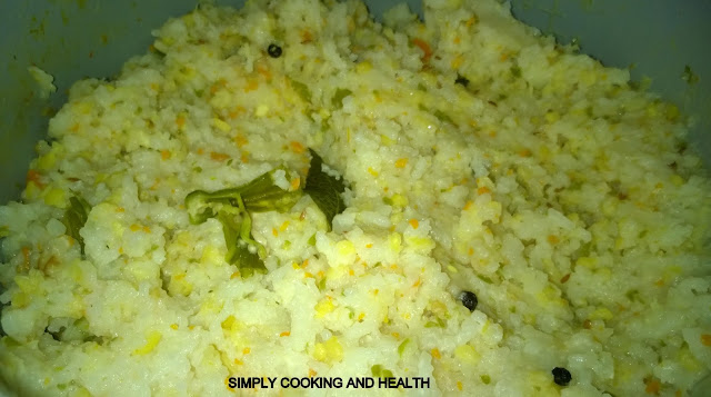 Spicy white soft rice with coconut milk for breakfast