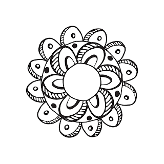 Mandala de fleur facile à colorier
