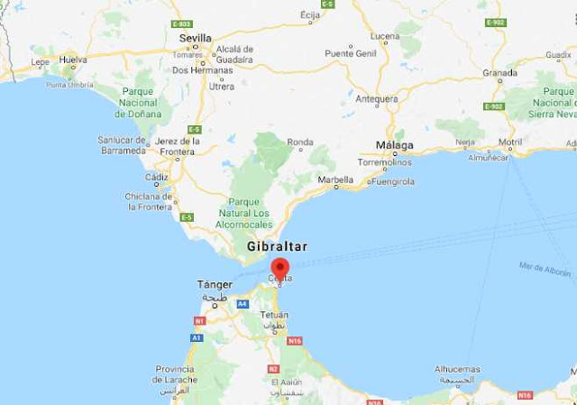 dónde está Ceuta en España