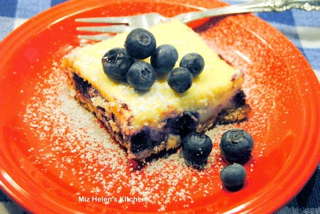 Creamy Blueberry Bars At Miz Helen's Country Cottage