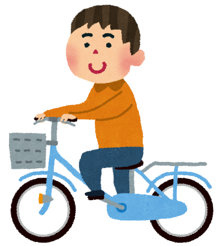 自転車に乗っている男性のイラスト かわいいフリー素材集 いらすとや