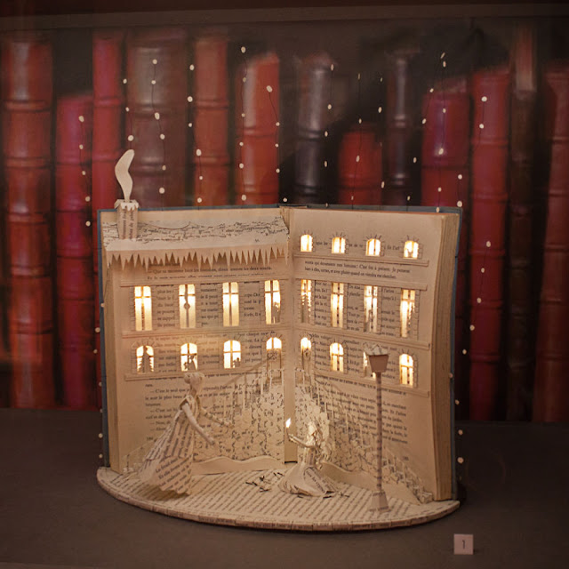 incredible book sculptures by Karine Diot