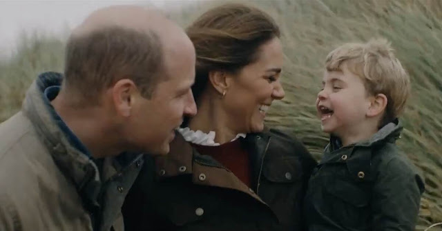 Kate Middleton wore a defence jacket by Barbour, and a maroon jumper by Boden. Prince George, Princess Charlotte and Prince Louis