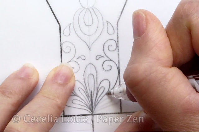 quilling letter y mandala pattern tutorial - how to trace pattern