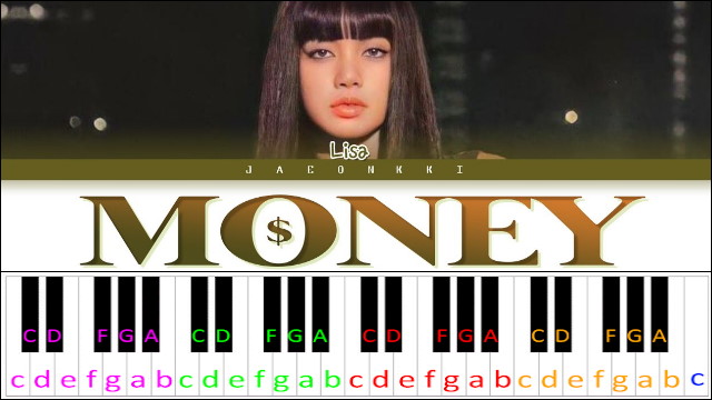 MONEY by LISA Piano / Keyboard Easy Letter Notes for Beginners