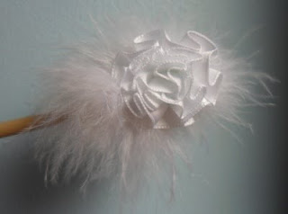 ostrich feathers hair slide