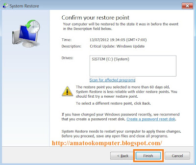 Cara Memanfaatkan dan Menggunakan System Restore di Windows 7