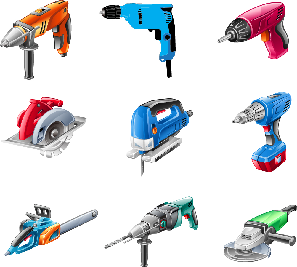Ai Eps イラストレーター 精密な電動工具のクリップアート Electric Tools Vector イラスト素材 Ai Eps イラストレーター 精密な電動工具のクリップアート Electric Tools Vector イラスト素材
