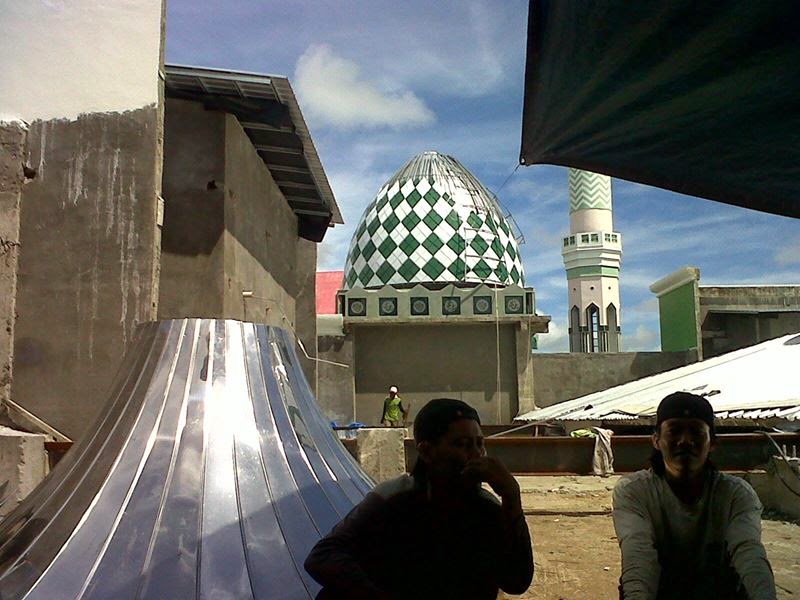  kubah masjid modern, masjid modern, kubah galvalum, kubah enamel, kubah steinlees, kubah putar, motif kubah 