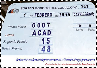 resultados-sorteo-gordito-del-zodiaco-millonario-viernes-1-febrero-2019-loteria-panama-tablero-oficial