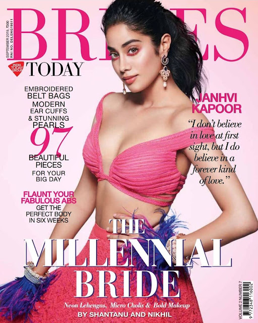 Stunning Janhvi Kapoor On Brides Today Cover Page