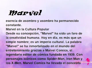 ▷ Significado del nombre Marvel