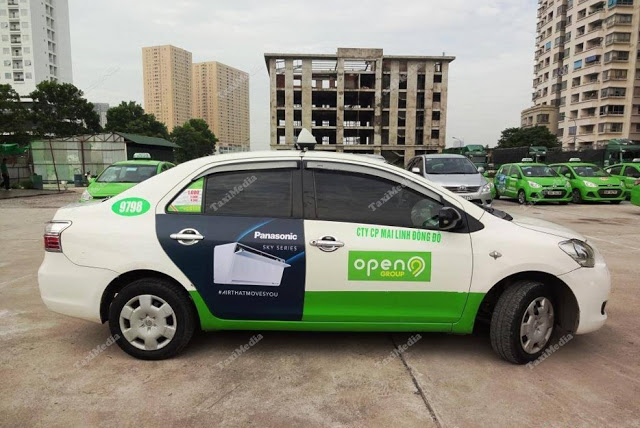 Dán quảng cáo trên Taxi Open 99 tại Sài gòn - Tphcm