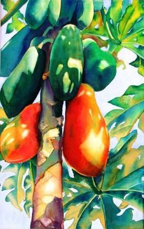 vẽ tranh đẹp vườn quê