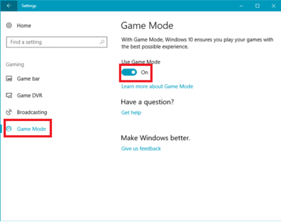 How to Turn on Game  Mode  in Windows  10  Computer and 