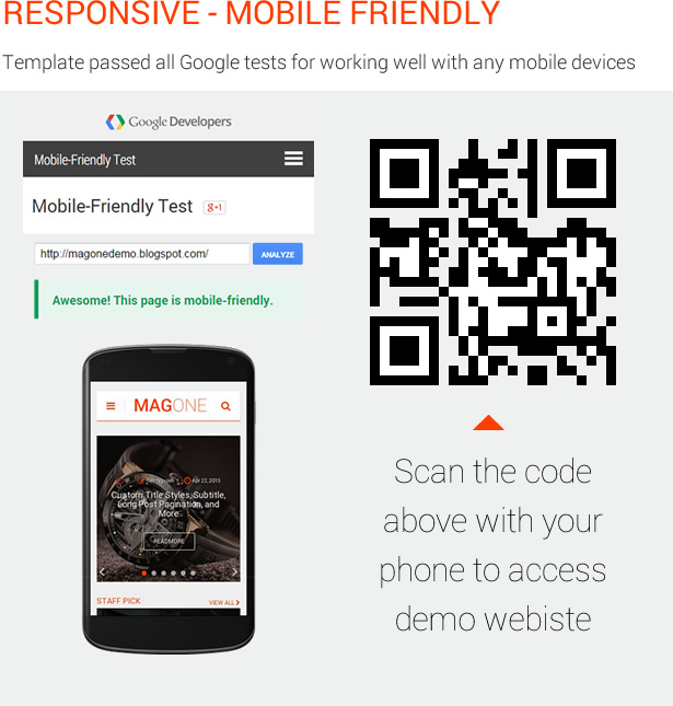 Responsive Mobile Friendly - MagOne - Magazine Blogger Template