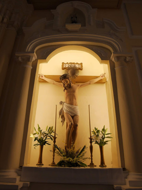 crucifix inside St. Dominic's Church